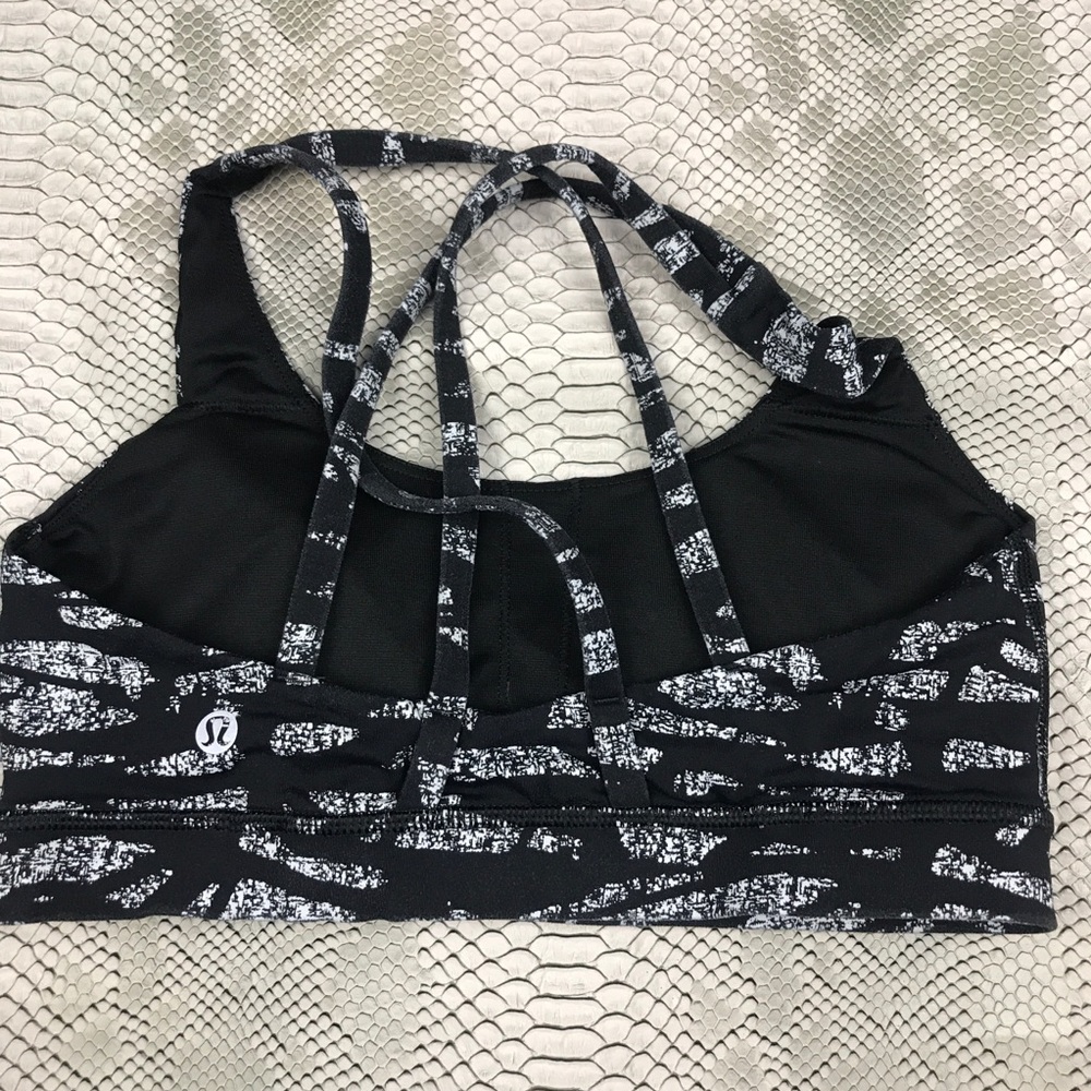 Lululemon wave grey black sports bra energy - Picture 3 of 5